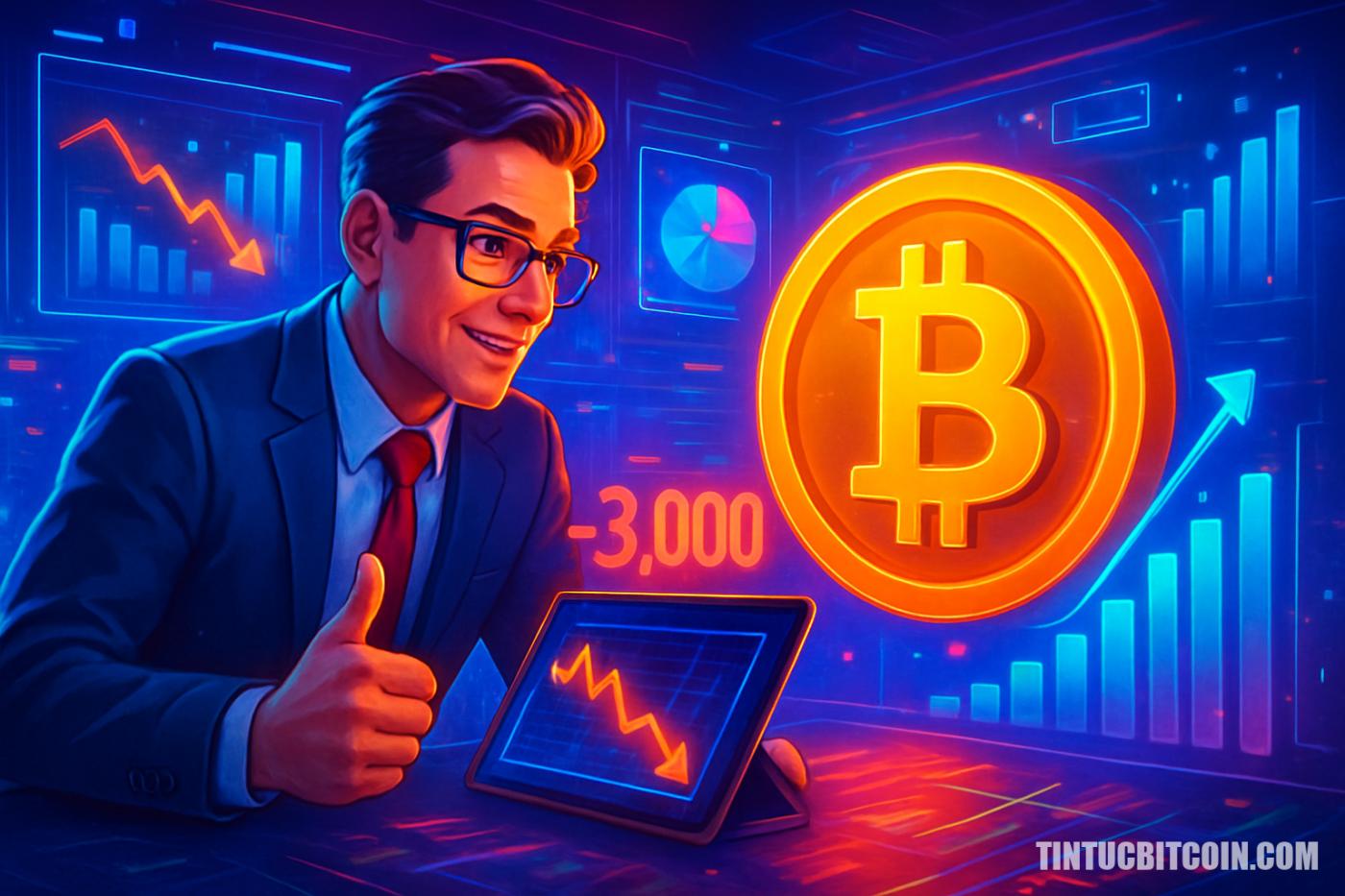 Nhà đầu tư đánh giá Bitcoin giảm nhanh 3.000 USD là cơ hội tích lũy