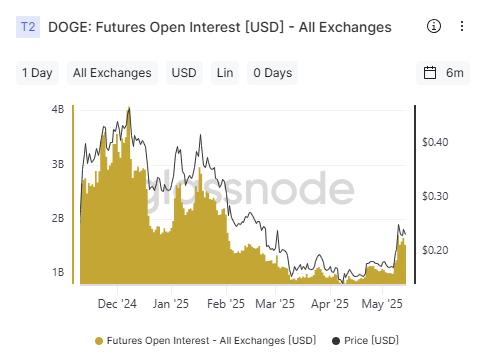 DOGE futures open interest