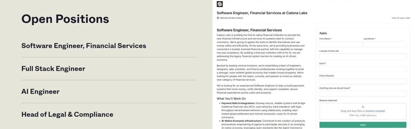 a16z领投C1800万美元，Catena Labs是如何用AI开银行的？