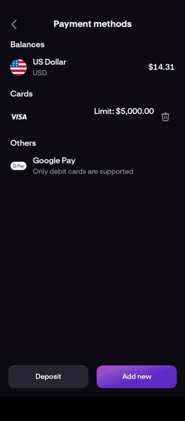 payment methods step 4