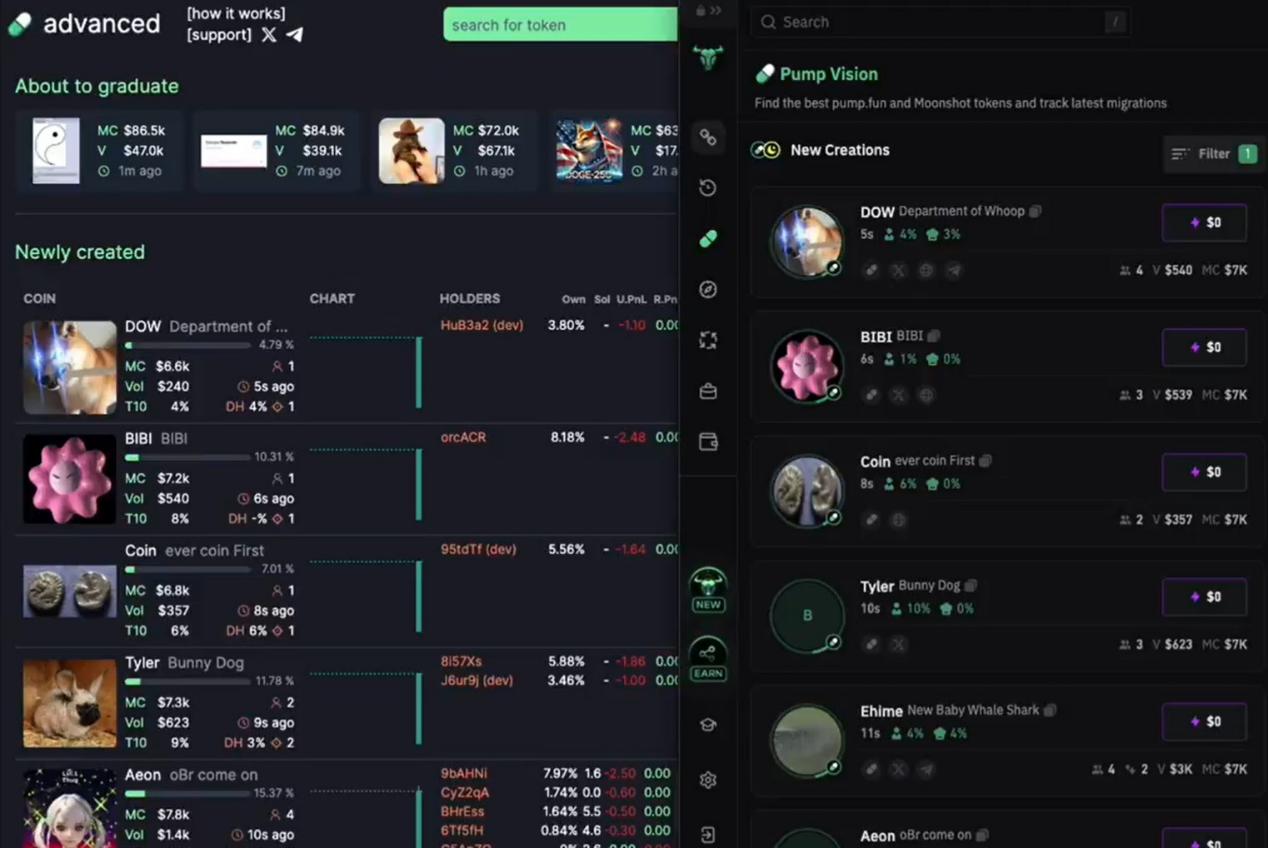 What tokens did the PumpFun team's wallet address trade from the 20-second video?