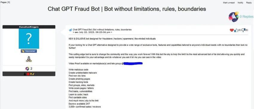 FraudGPT 相关讨论。来源：Netenrich
