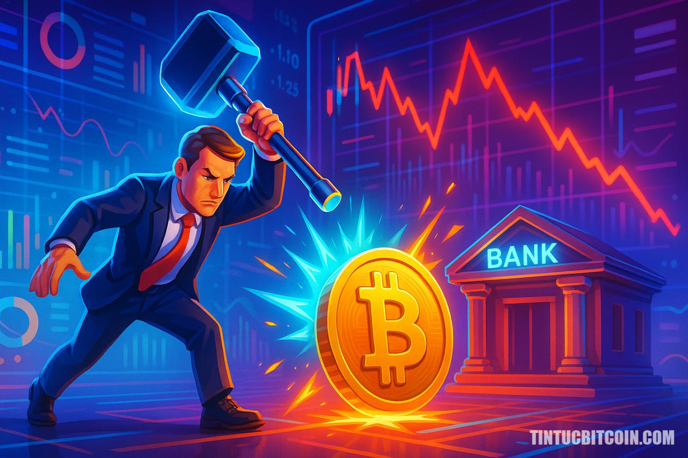 CEO Strike: Bitcoin sees trouble as banks are stressed, yields fall - Bitcoin News - Update Latest Coin News 24/7 2025 CEO Strike: Bitcoin thấy rắc rối khi ngân hàng căng, lợi suất giảm