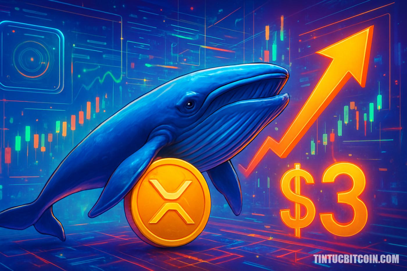 Cá voi gom XRP, giá hướng 3 USD: đảo chiều hay hồi kỹ thuật?
