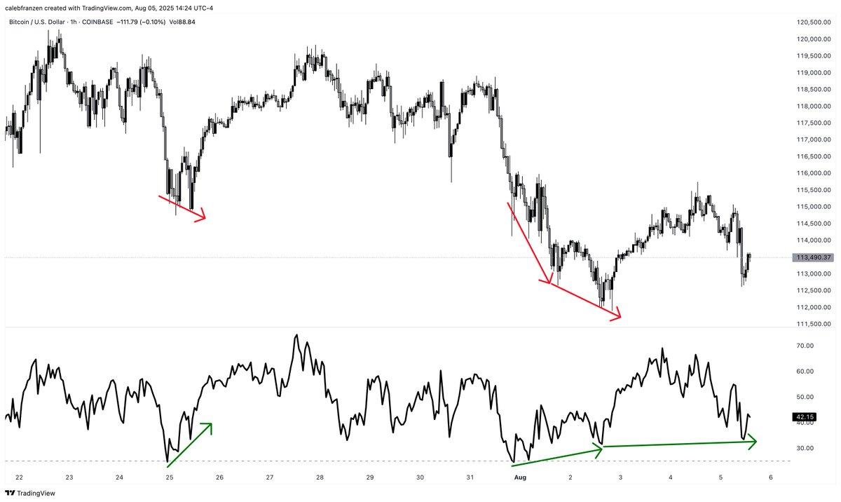 Potential BTC Rebound Scenario to $119,000. Source: Caleb Franzen