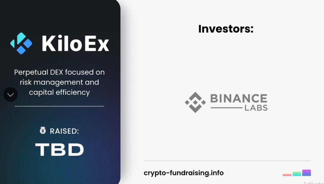Binance Labs invests in KiloEx Investors in KiloEx