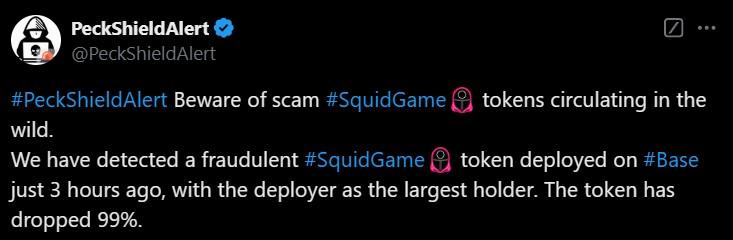 Squid Game Token Scams Flood the Market - Bitcoin News - Latest Cryptocurrency News 24/7 2024 Base, Scams, Solana, Rug Pulls
