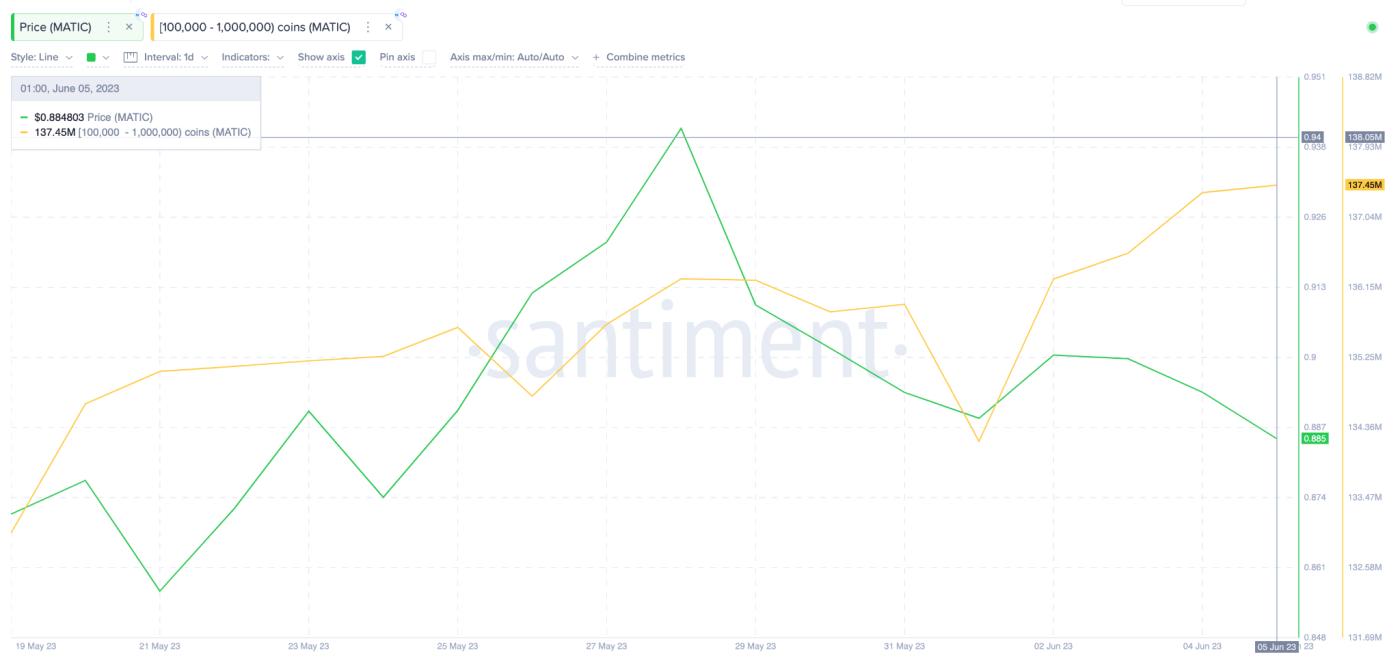 Polygon (MATIC) Price Up - Whales Wallet Balances
