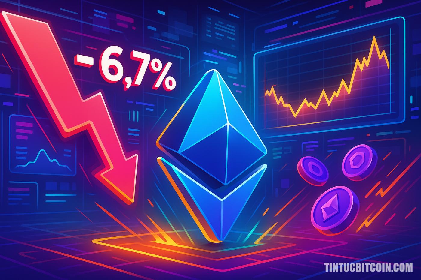 ETH giảm 6,7% sau Black Monday Tiền Điện Tử, vững hơn các altcoin