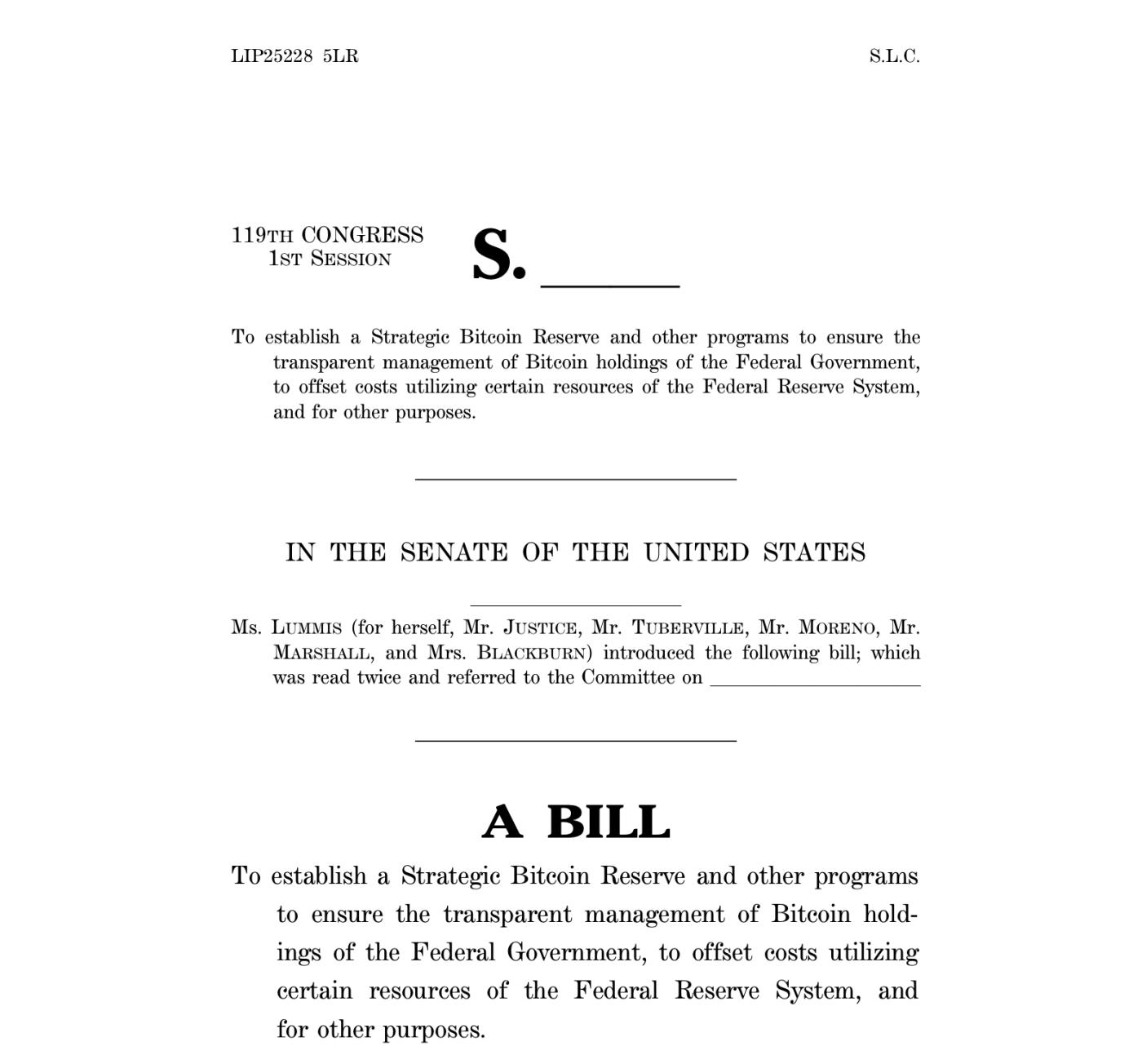 Lummis' New BTC Act Interpretation: $747.3 Billion in Gold to Purchase BTC