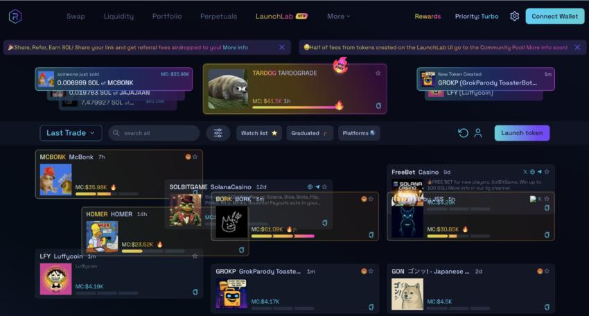 Raydium LaunchLab interface: Raydium