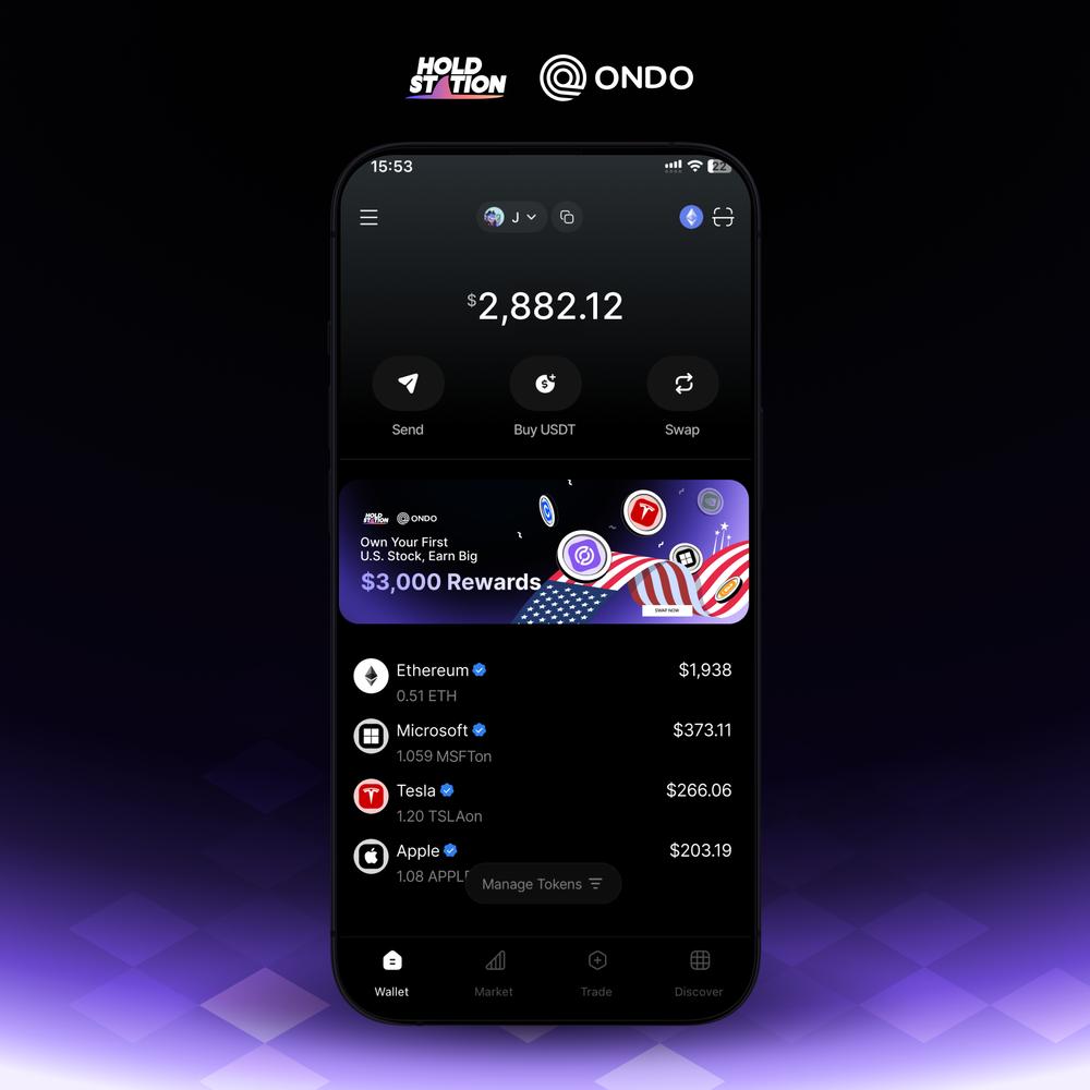 Holdstation Tham Gia Liên Minh Toàn Cầu Cuả Ondo: Mở Rộng Sở Hữu Cổ Phiếu Mỹ và ETFs Token Hóa Qua Ví Web3