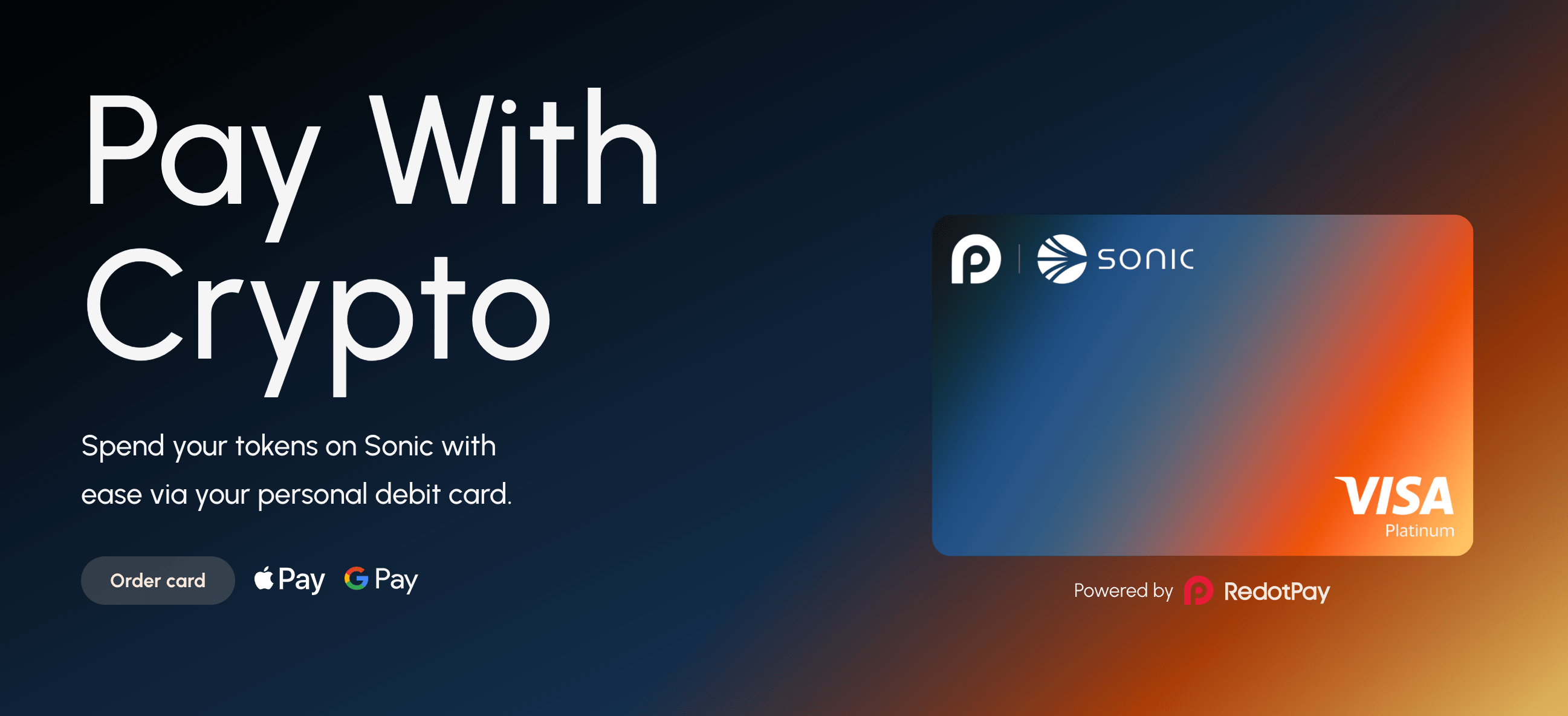 Sonic and RedotPay launch crypto debit card, Sonic Pay creates a new global  payment experience