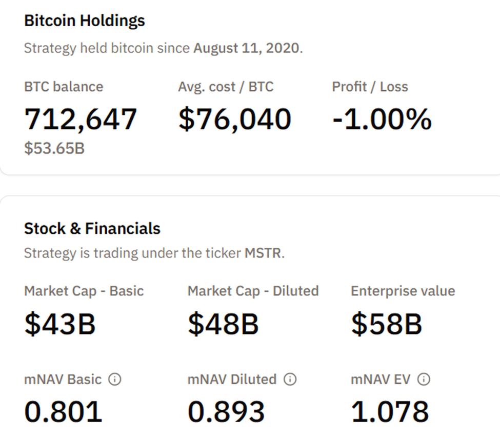 Strategy's BTC holdings
