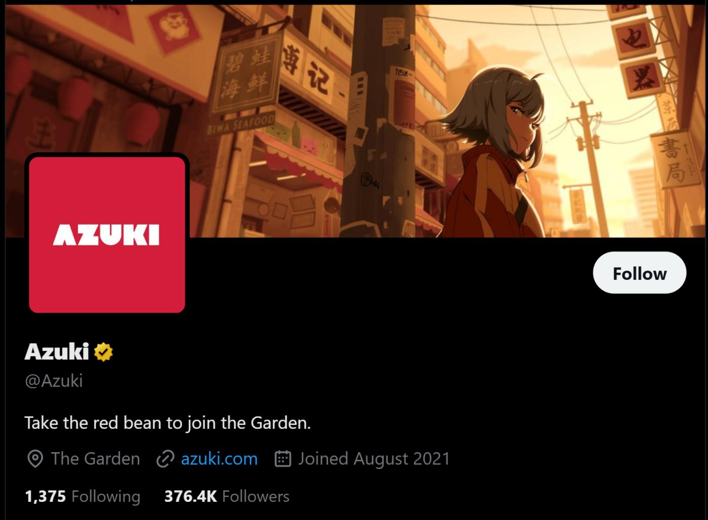Twitter của Azuki