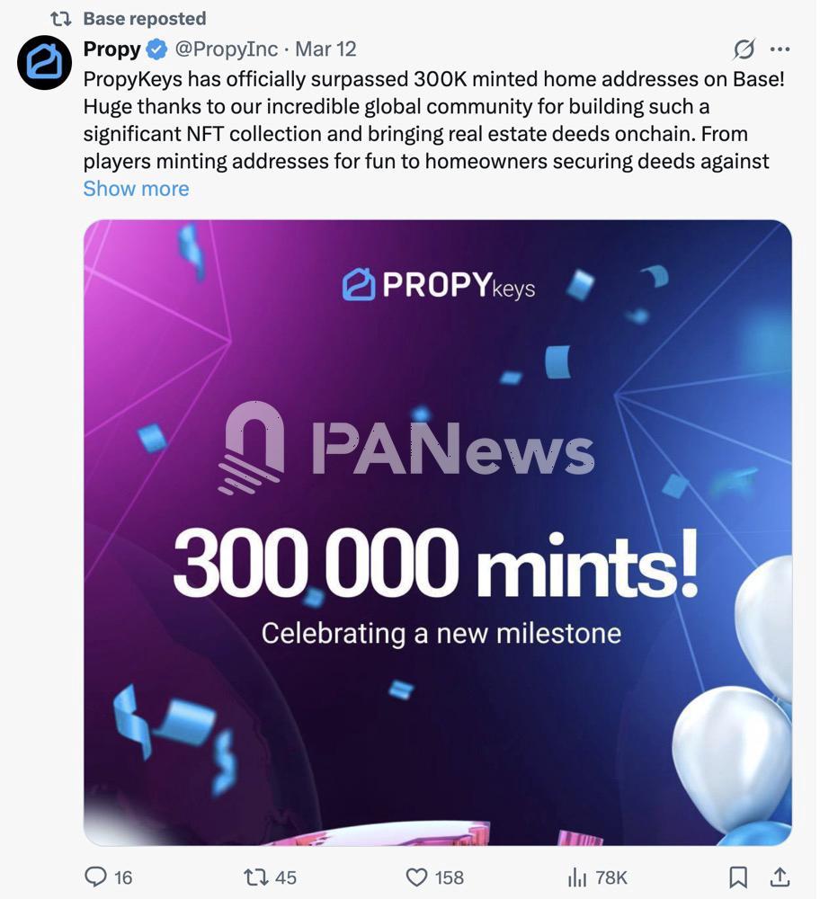 PropyKeys has surpassed 300,000 minted addresses on the Base chain