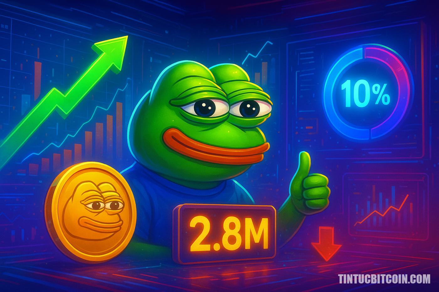 PEPE tăng 10%: 2,8 triệu USD áp lực bán kìm đà tăng?