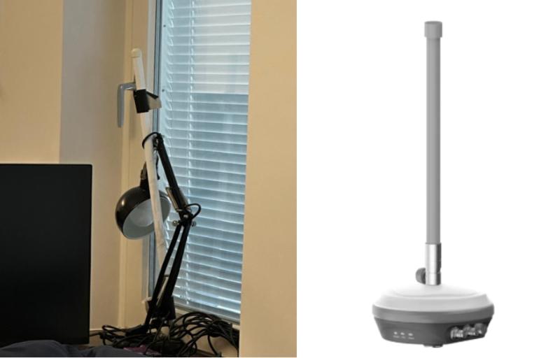 (LHS) Traditional ADS-B receiver, (RHS) Wingbits miner image