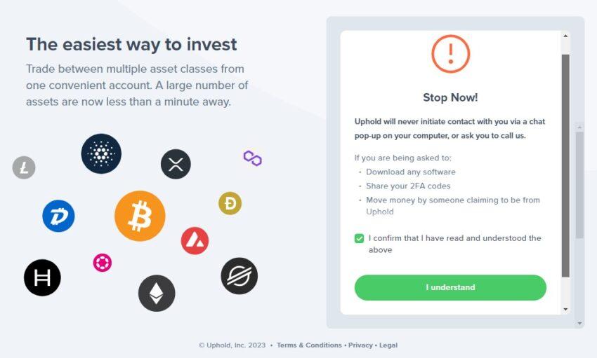 uphold review signup step 1