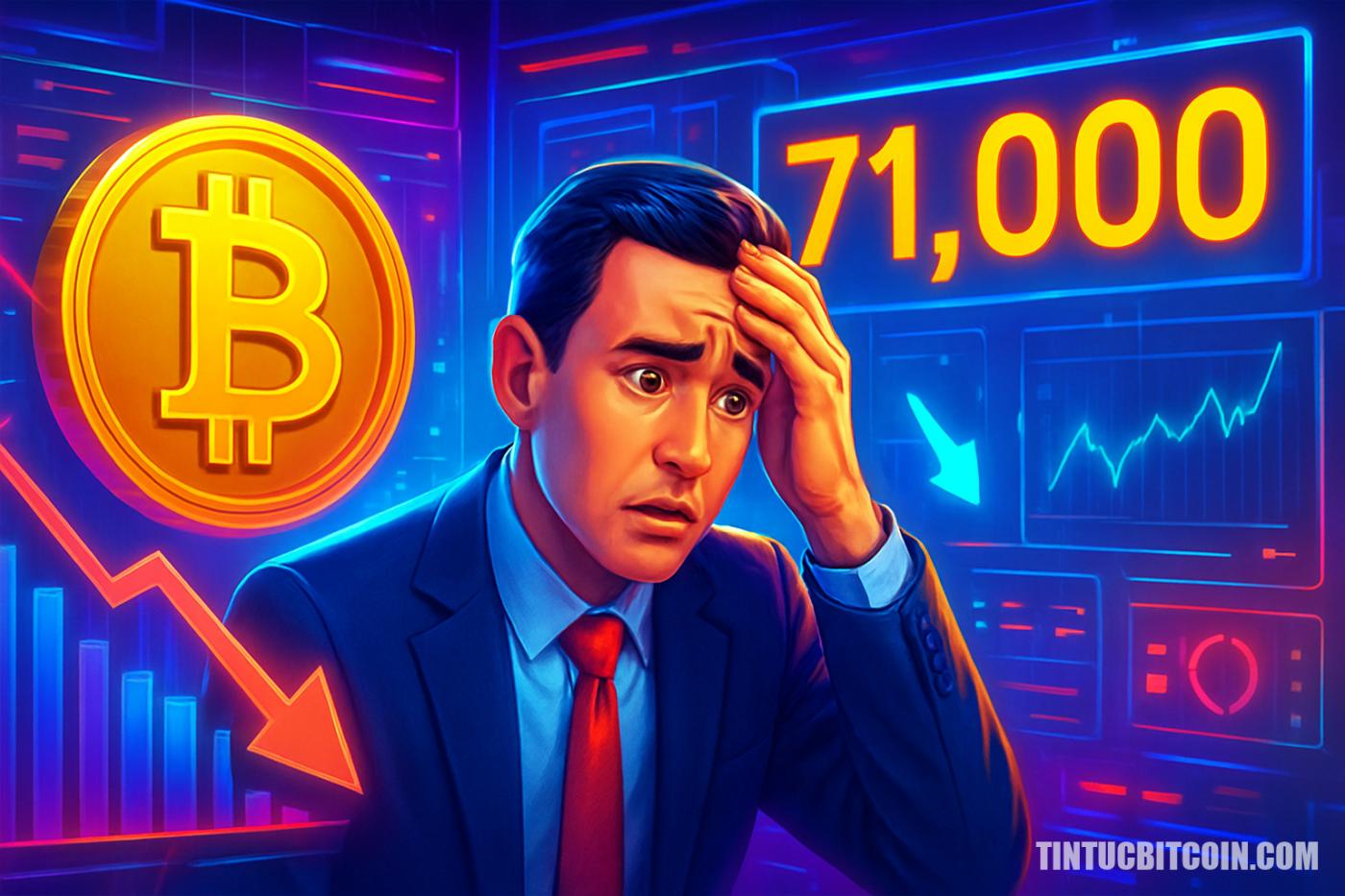 Nhà đầu tư lo ngại BTC 71.000 USD sau khi OI giảm 725 triệu USD