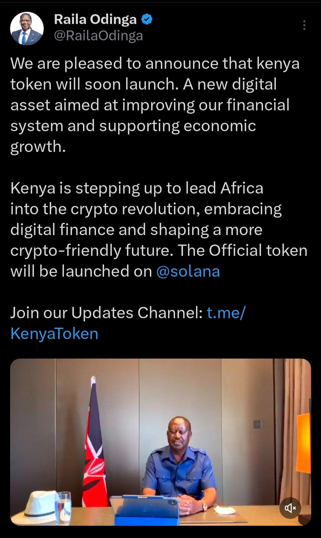 Kenya Token Announcement