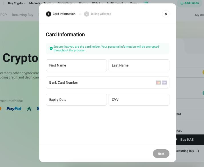 card information kucoin kyc