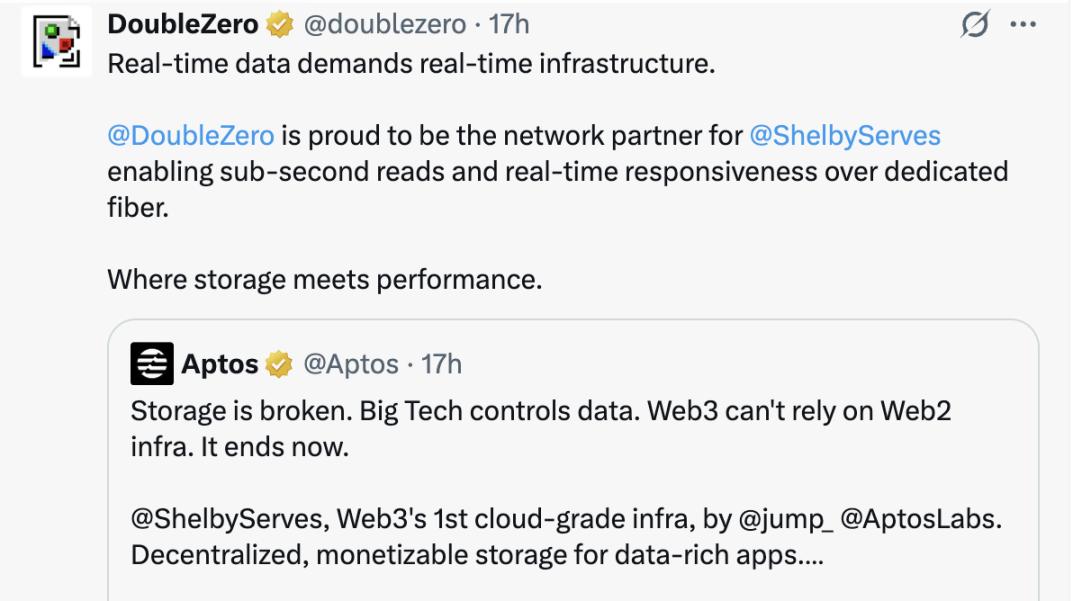 Aptos携手Jump推出热数据协议Shelby，能否逆风翻盘？