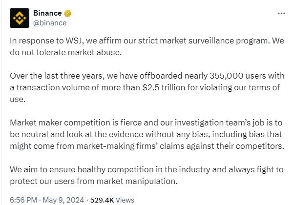 A Lamborghini leads to a Rashomon between Binance and DWF Labs. He has always pointed out that market makers are fighting secretly.