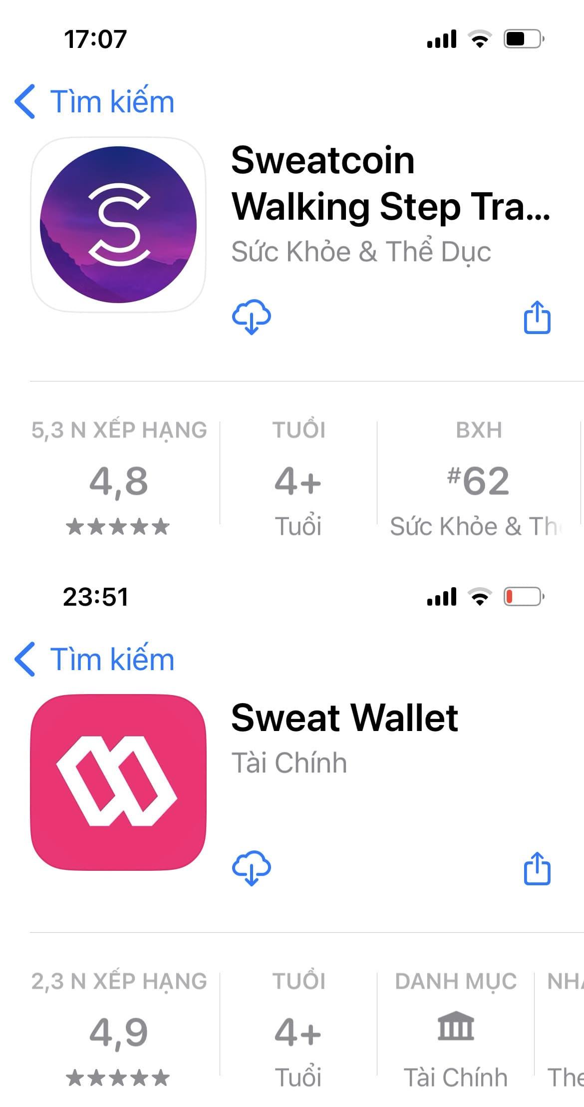 Download Sweatcoin and Sweat Wallet on the App Store or CH Play