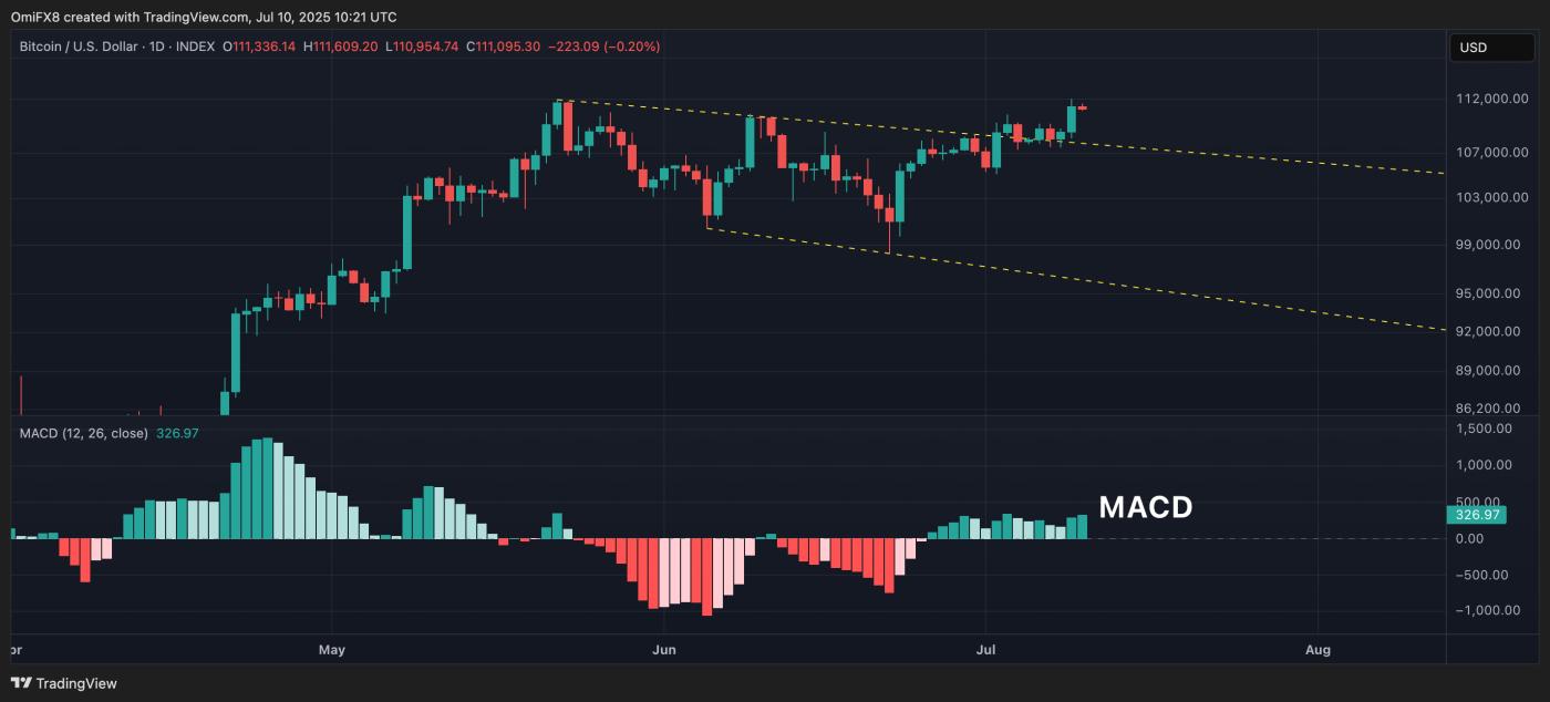BTC's daily chart. (TradingView/CoinDesk)