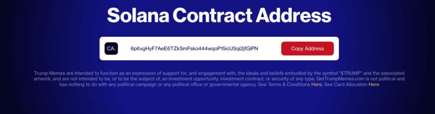 TRUMP contract address: Get Trump Memes