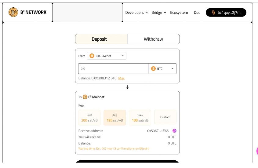 Favorite post: A list of B² Network mainnet interactions