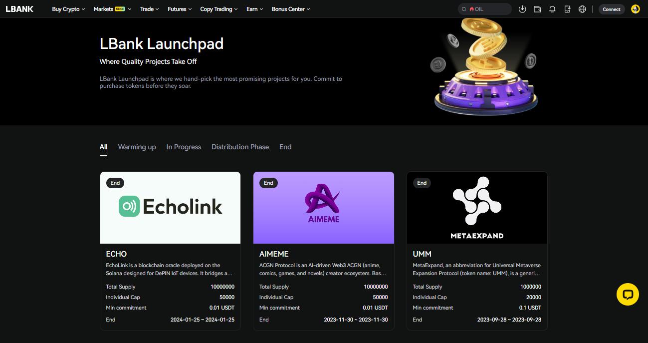 LBank review - Launchpad