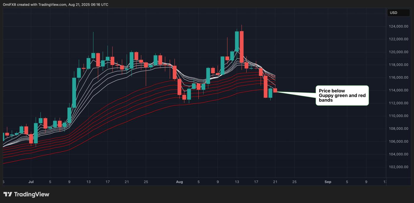BTC's daily chart. (TradingView) BTC's daily chart. (TradingView)