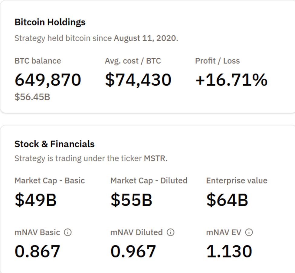 MicroStrategy mNAV。