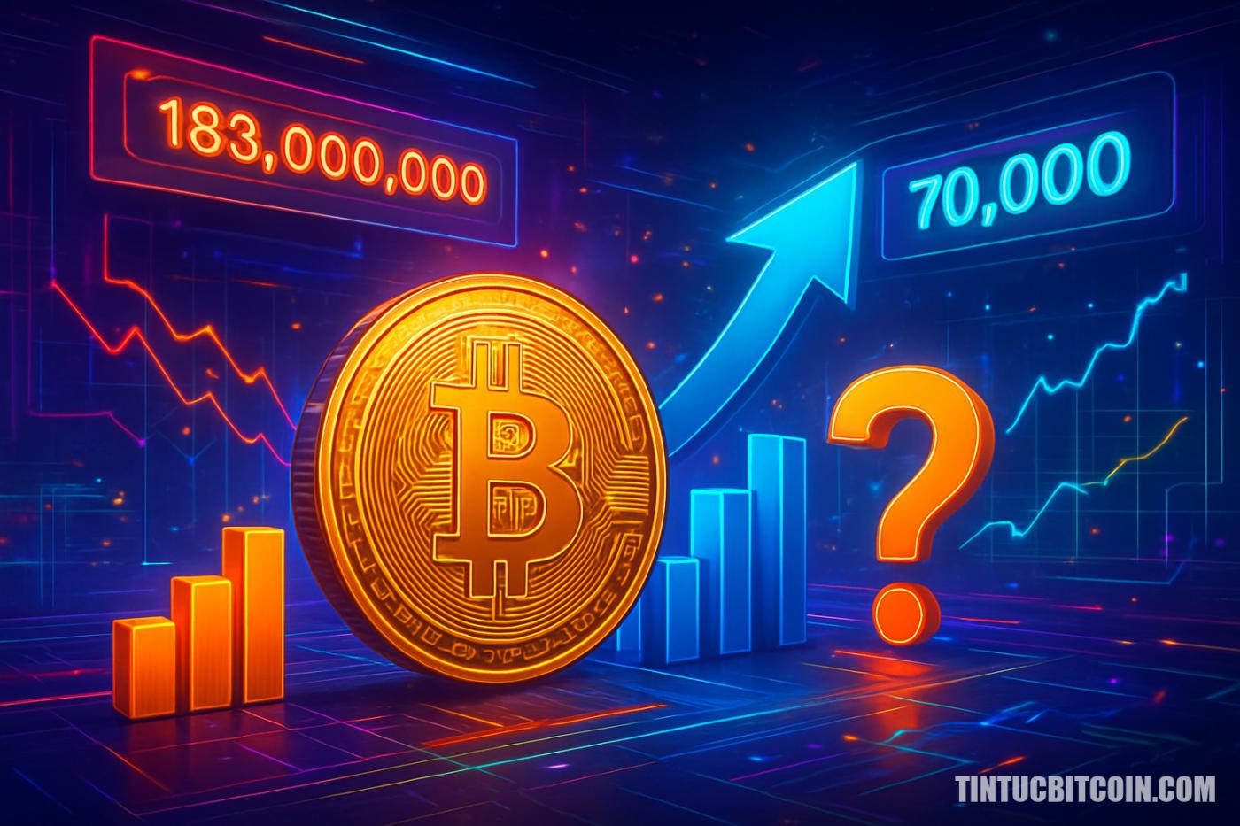 Bitcoin chịu 183 triệu USD thanh lý, BTC có lấy lại 70.000 USD?