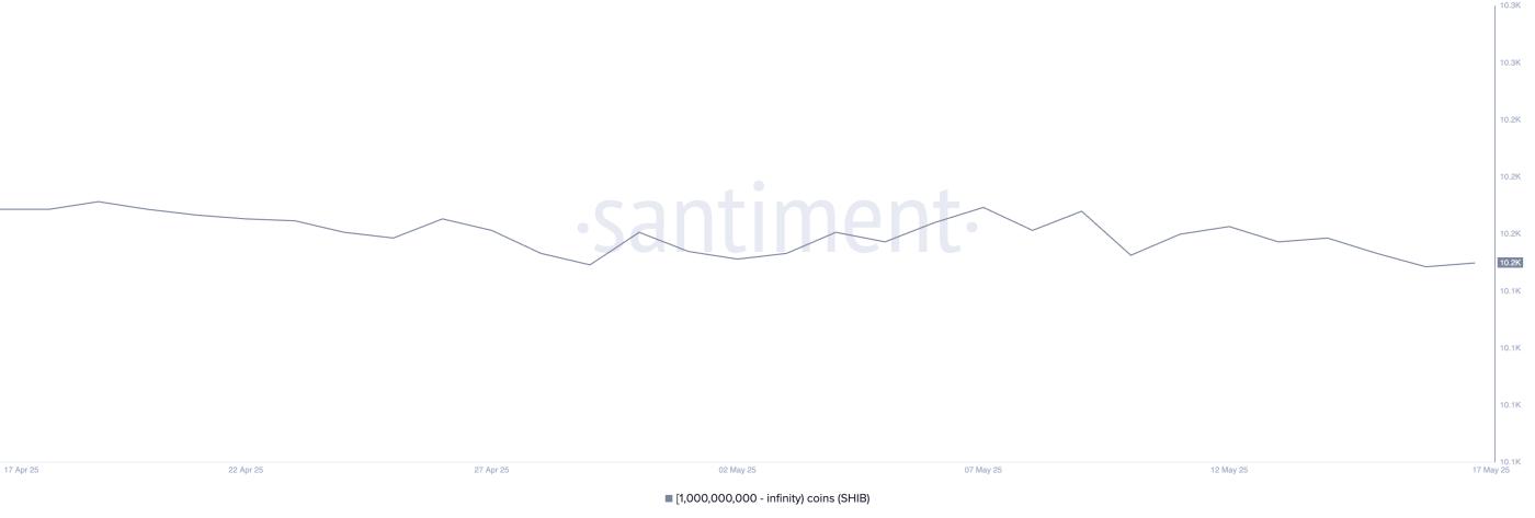 Địa chỉ nắm giữ ít nhất 1 tỷ SHIB.