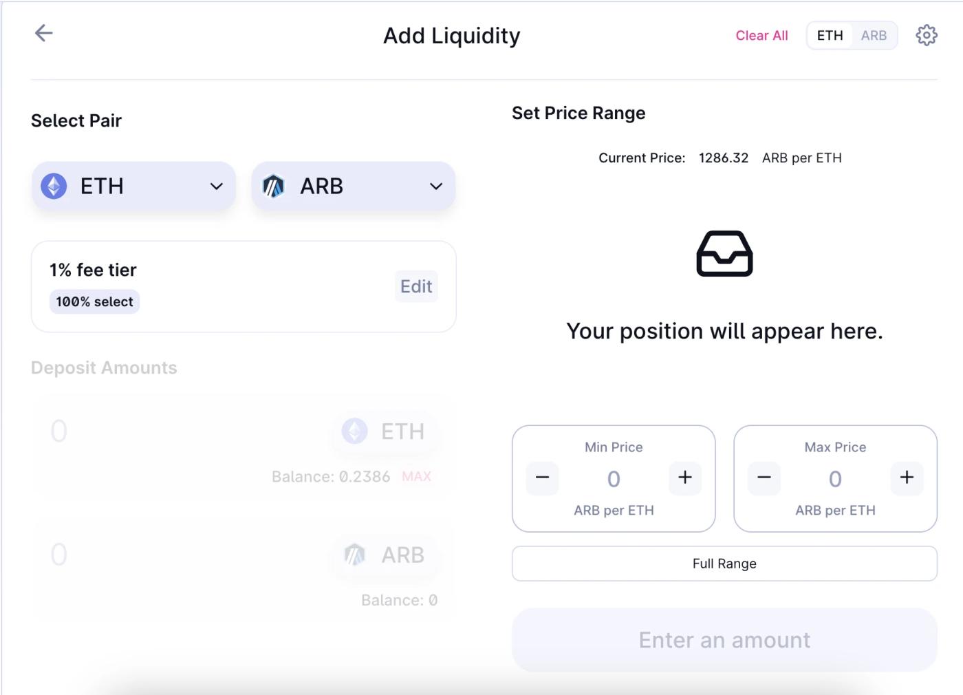 教程:如何在Uniswap V3添加ARB单币LP?