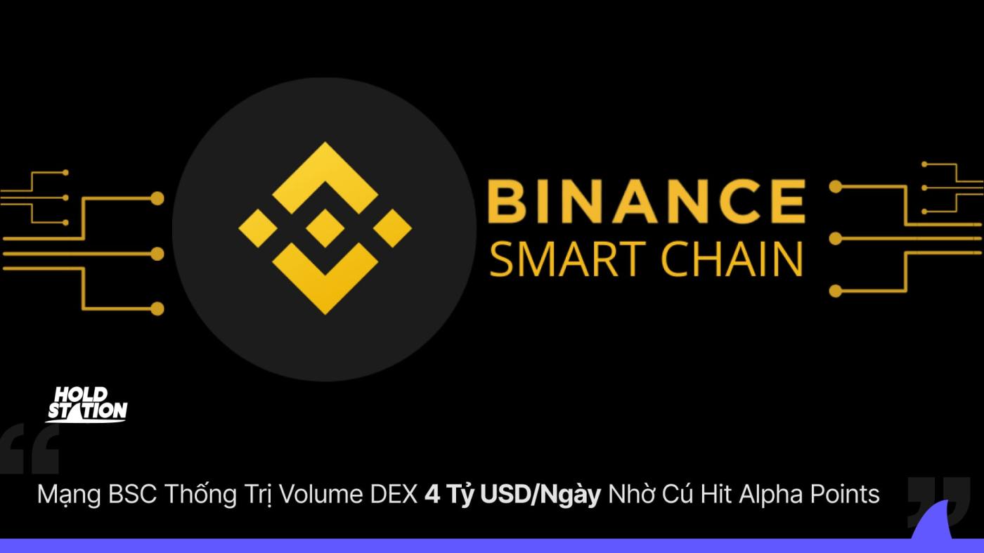 BSC Network Dominates DEX Volume of 4 Billion USD/Day Thanks to Alpha Points Hit