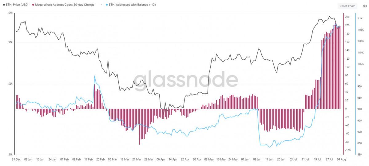 Large holders continued accumulating ETH through the dip, hinting at long‑term confidence.