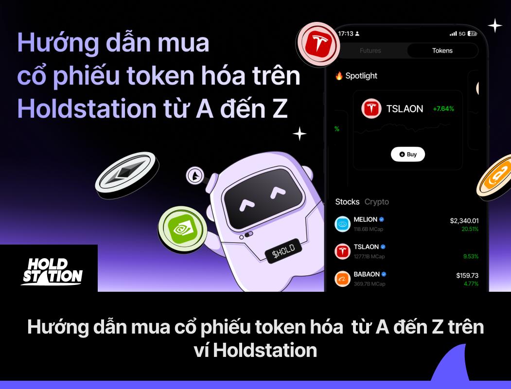 Guide to buy tokenized stocks from A to Z on Holdstation wallet