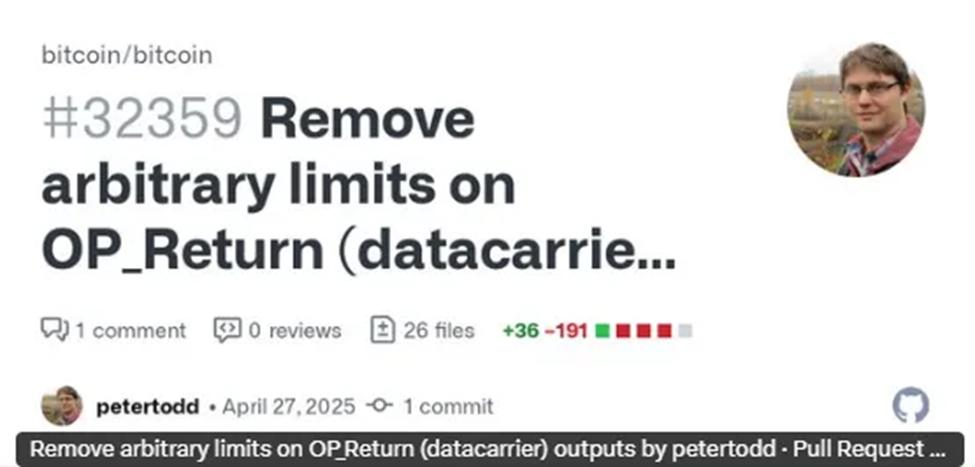 Peter Todd’s proposal to remove arbitrary limits on OP_Return