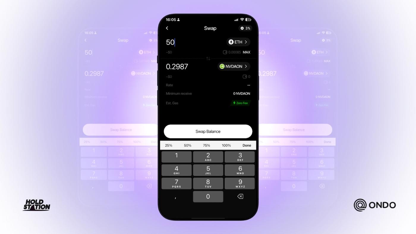 Holdstation x Ondo: Chương trình khuyến mãi giao dịch Cổ phiếu và ETFs mã hóa phần thưởng $20.000 USD