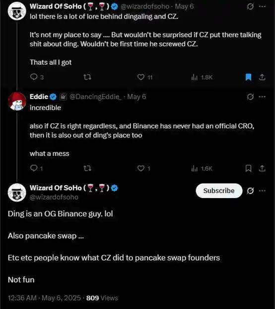 币安恩怨录:NFT巨鲸dingaling为何遭CZ“贴脸开大”却选择沉默?