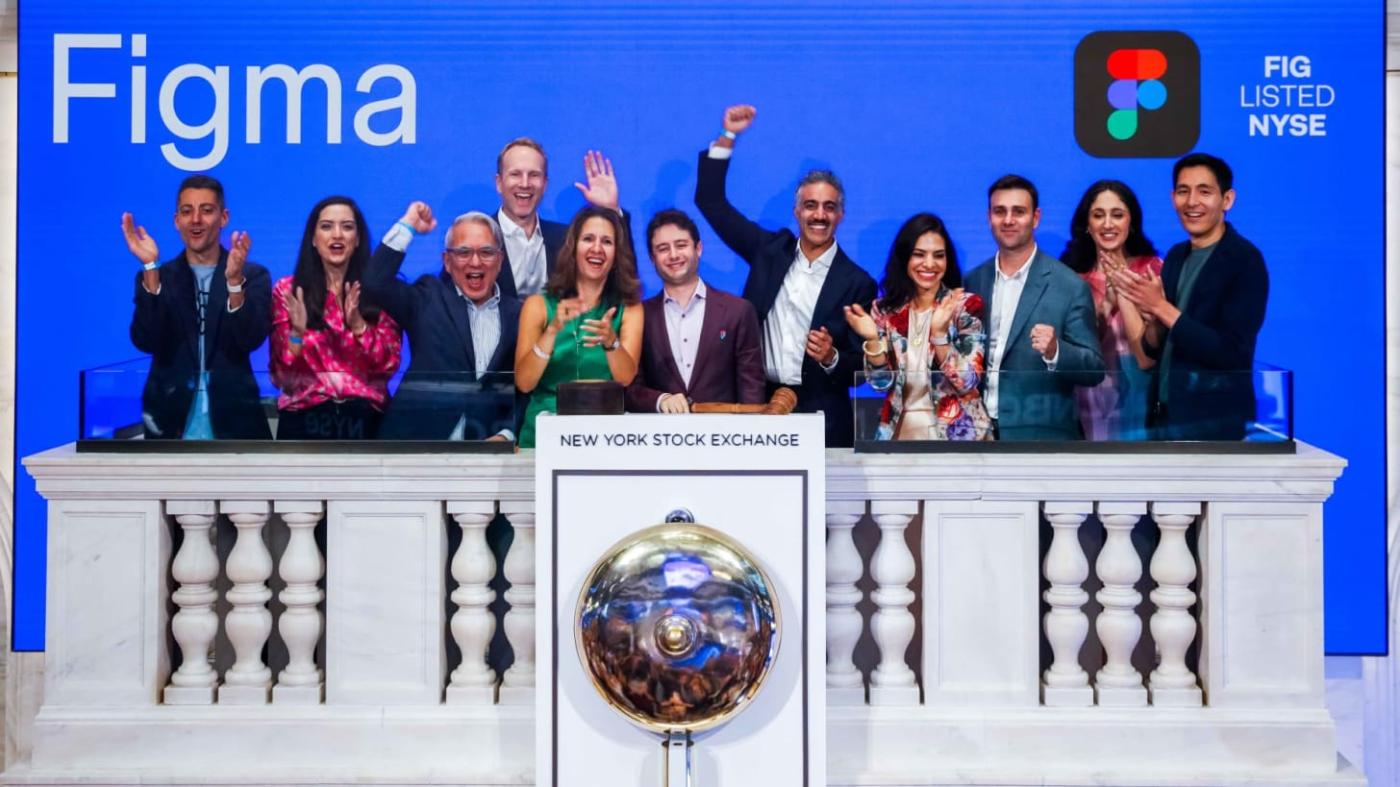 Figma celebrates its Initial Public Offering at the New York Stock Exchange on July 31, 2025.