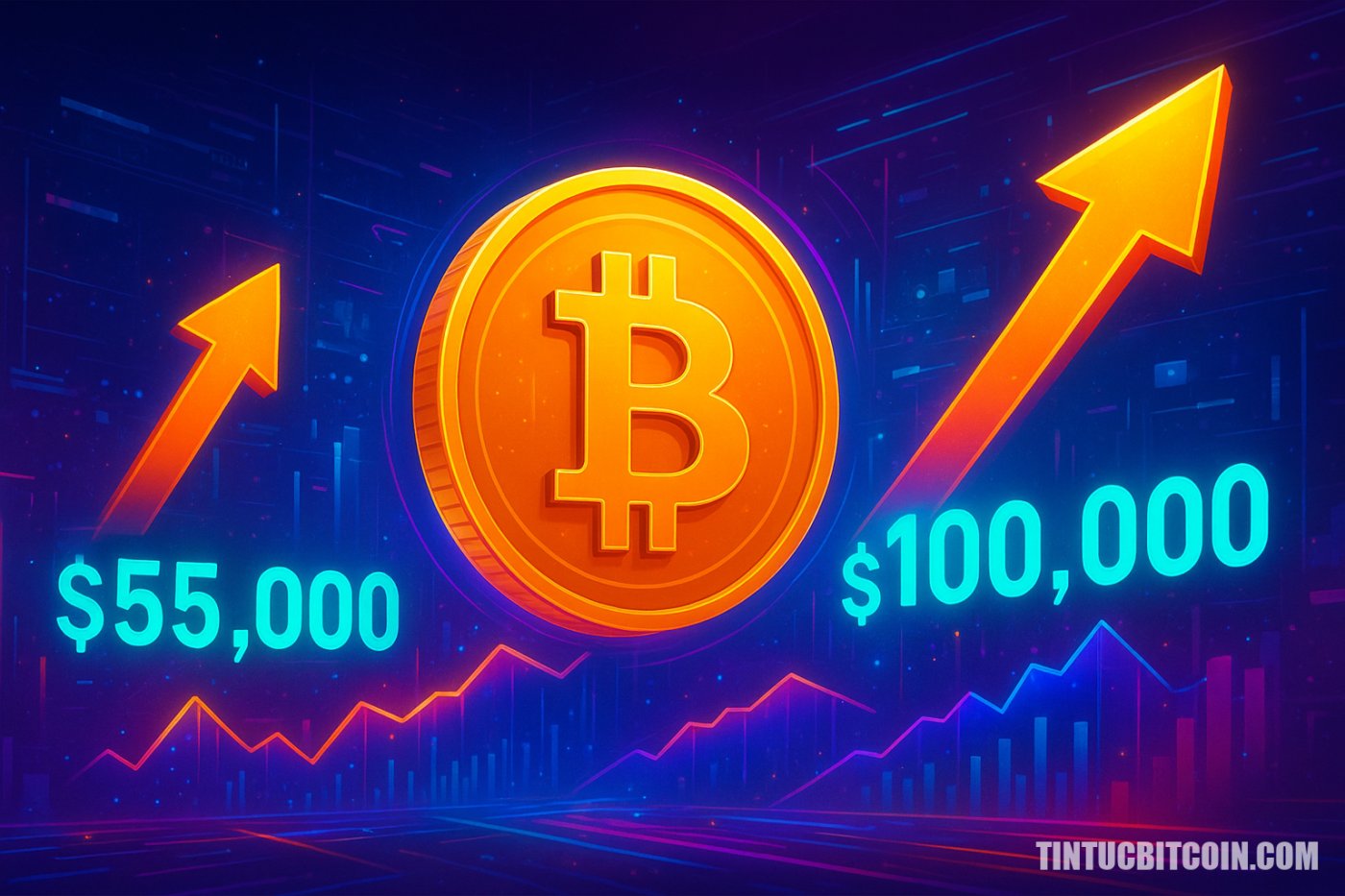 Bitcoin: Vì sao giá lên 55.000 USD trước khi hướng tới 100.000 USD