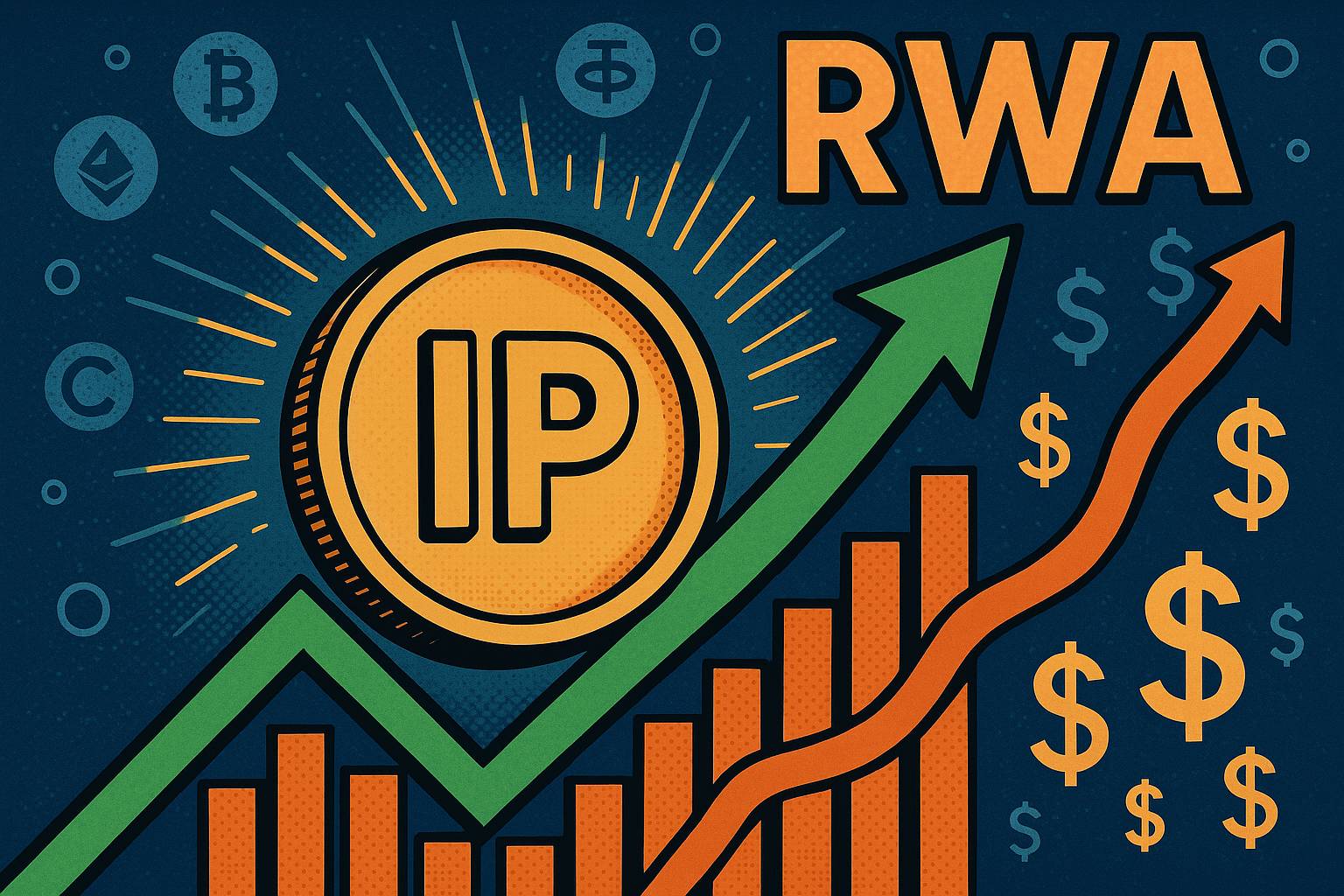 IP는 하루 만에 22% 급증했으며, RWA 관련 스토리가 해당 분야의 인기를 견인했습니다.